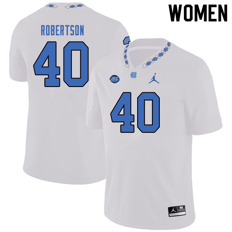 Jordan Brand Women #40 William Robertson North Carolina Tar Heels College Football Jerseys Sale-Whit